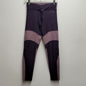 OYSHO Fitness Leggings Colorblock Wrap Waist Cutout Leg Women's Size XS